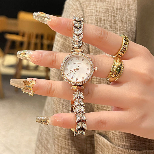 Water-Resistant Mermaid Tail Crystal Watch