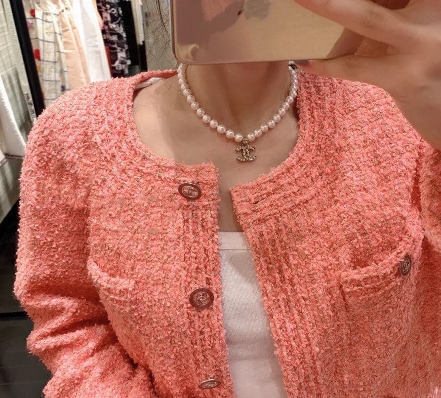 18K Chanel Diamonds Pearls Necklace