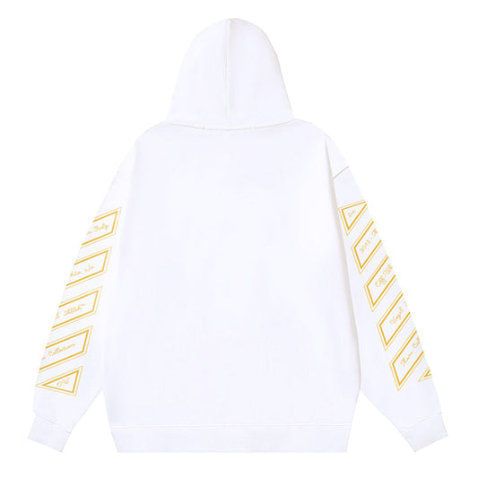 Off White 23 Zip Skate Hoodie White