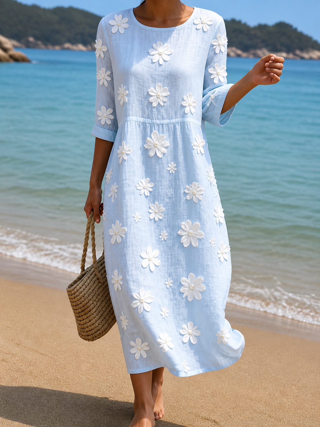 Abito casual da donna con stampa floreale