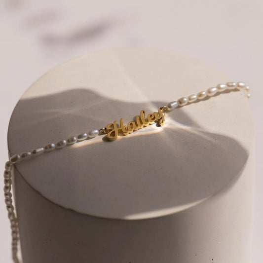 Personalized Name Pearl Necklace