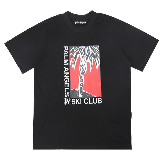Palm Angels Ski Club-print Cotton T-shirts