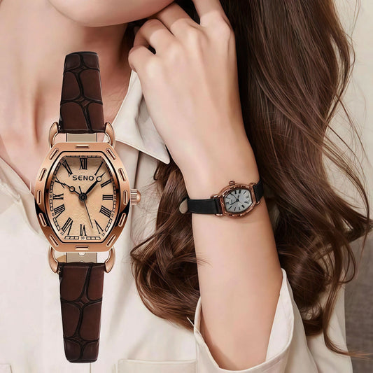 Retro Barrel Water-Resistant Watch