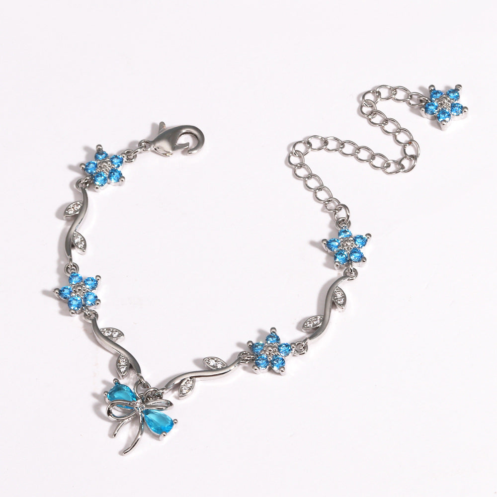 Sweet Crystal Bow Bracelet