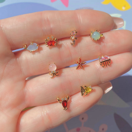 Adorable Ocean Design Earrings Set