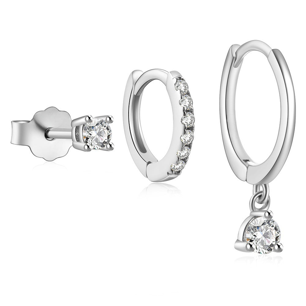 3 Pairs Minimalist Hoop Earrings Set