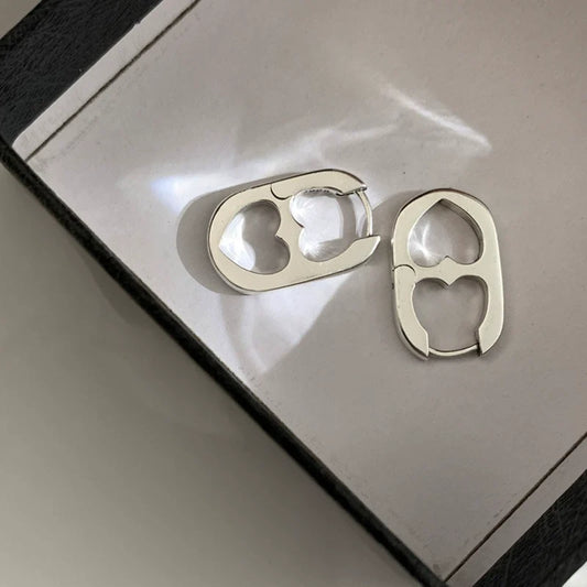 Simple Heart Shaped Hoop Earrings