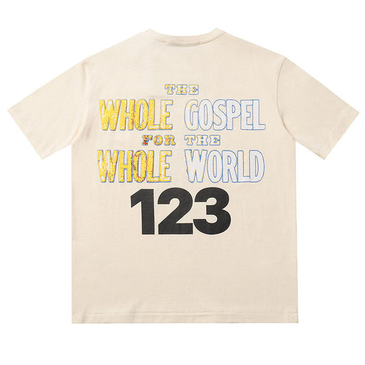 Fear Of God X RRR123 Dissolving Cross Letter Print T-shirt