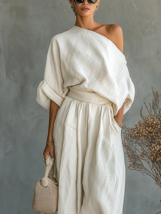Eleonora | Set elegante monospalla due pezzi