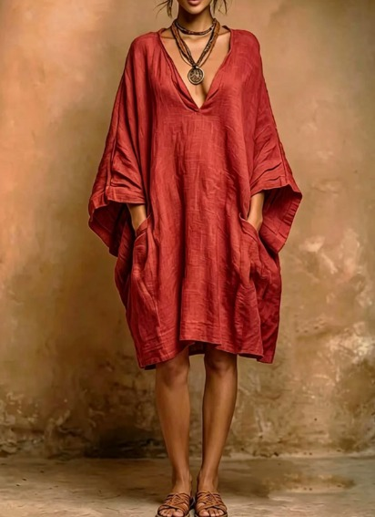 Fiorella | Abito oversize fluido dal fascino boho naturale