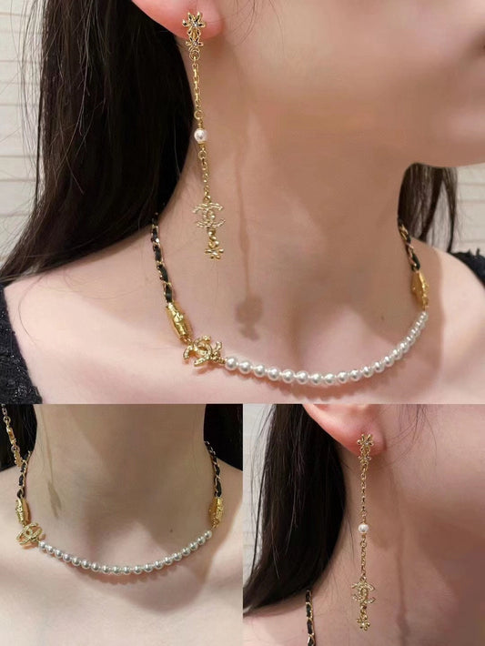 18K Chanel Pearl Chain Necklace