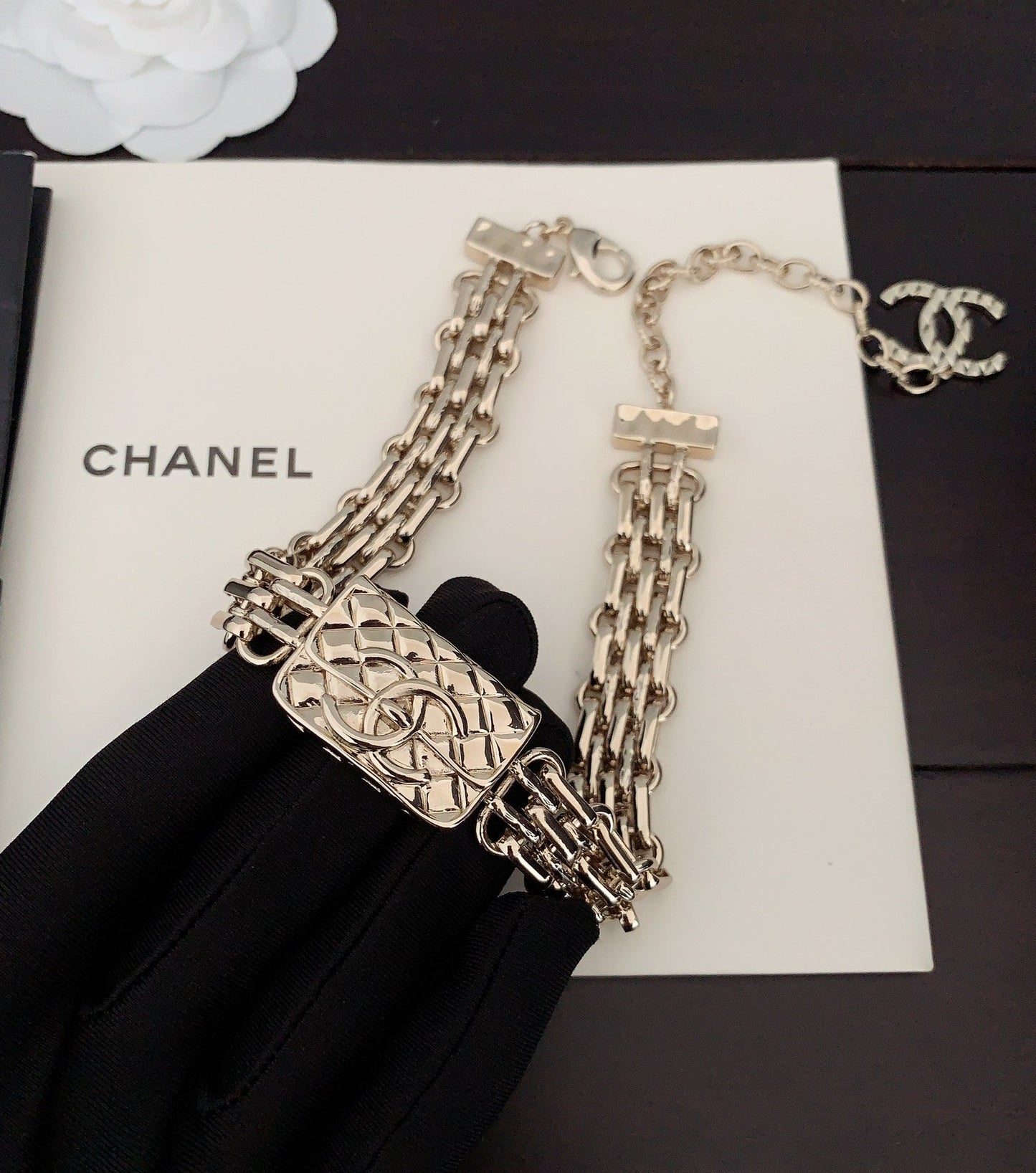 18K Chanel Gold Chain Necklace