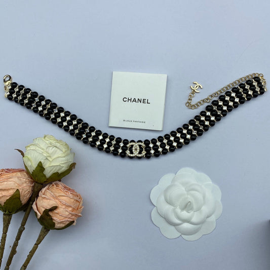 18K Chanel Strass Choker Necklace