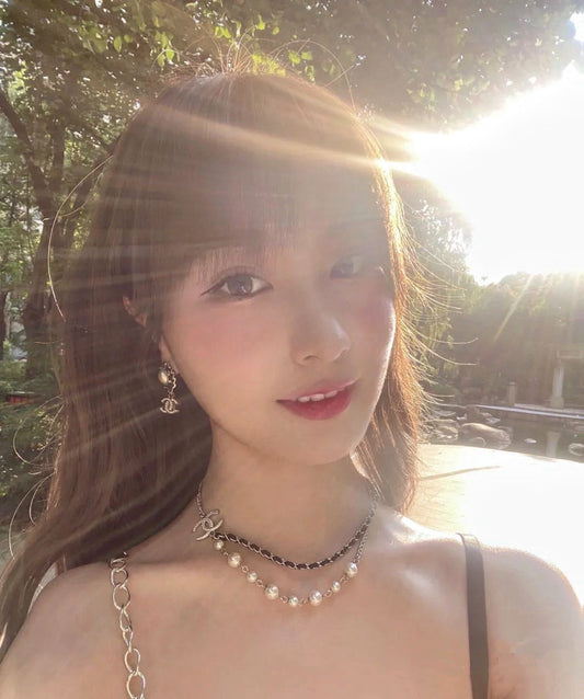 18K Chanel Pearls Strass Choker Necklace