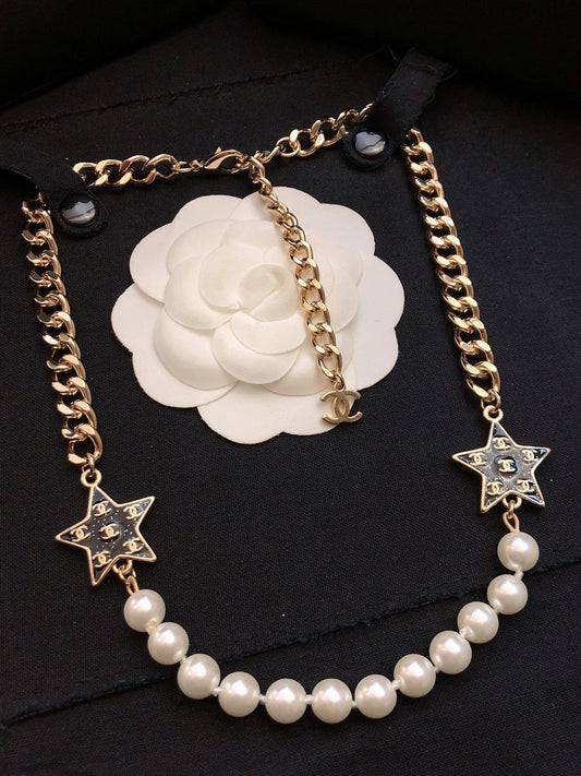 18K Chanel Star Pearls Necklace