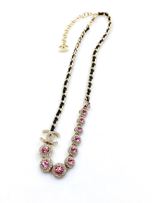 18K Chanel Leather Choker Necklace