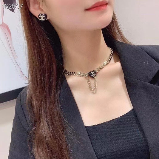18K Chanel Black Choker Necklace