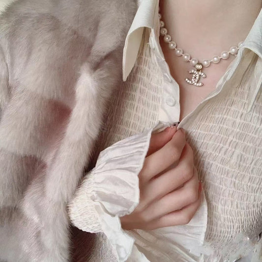 18K Chanel Pearl Chain Necklace