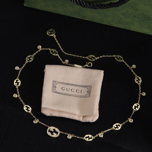 18K Double Gucci Chain Necklace
