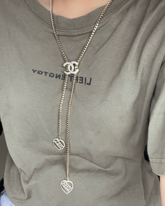 18K Chanel Heart Chain Necklace
