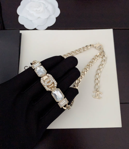 18K Chanel Pearls Crystals Vintage Necklace