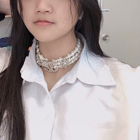 18K Chanel Pearl Choker Necklace