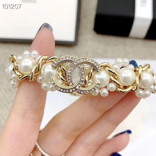 18K Chanel Pearl Braided Necklace