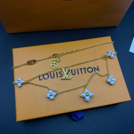 18K Louis Vuitton Floragram Necklace