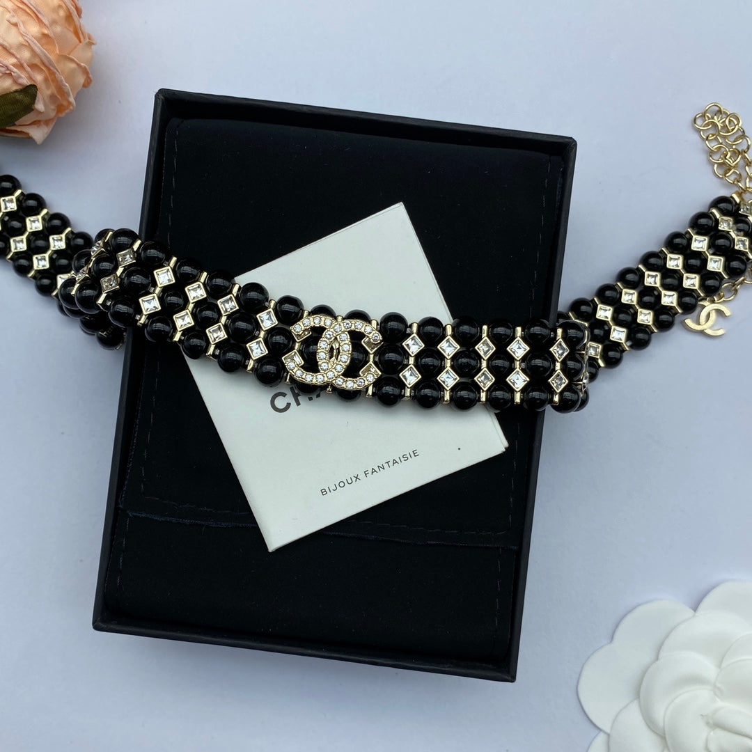 18K Chanel Strass Choker Necklace