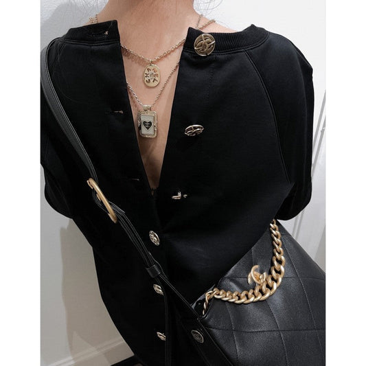 18K Chanel Script Necklace