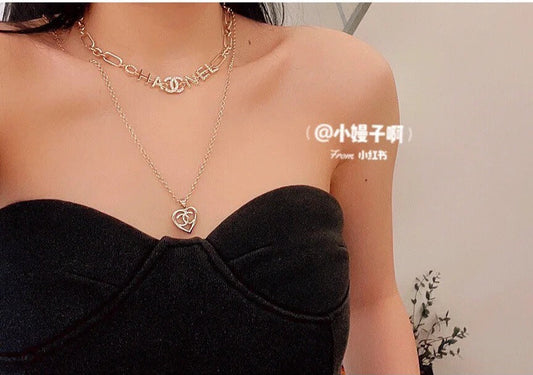 18K Chanel Script Chain Necklace