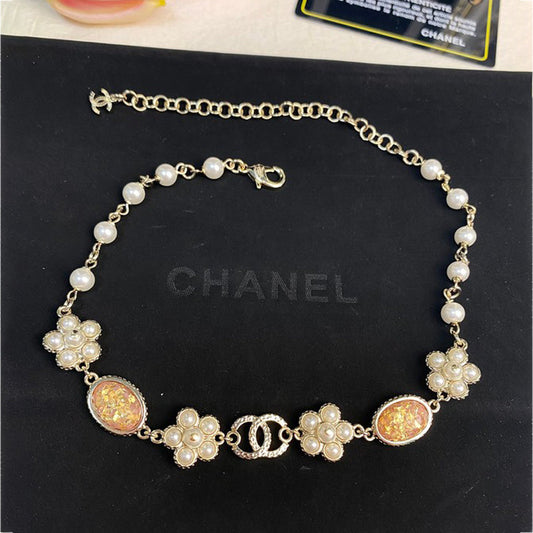 18K Chanel Black & Orange Crystal Choker Necklace
