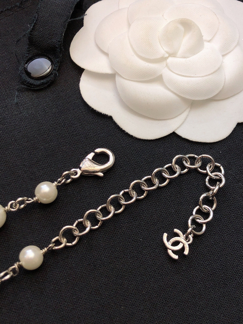 18K Chanel Star Pearls Long Necklace