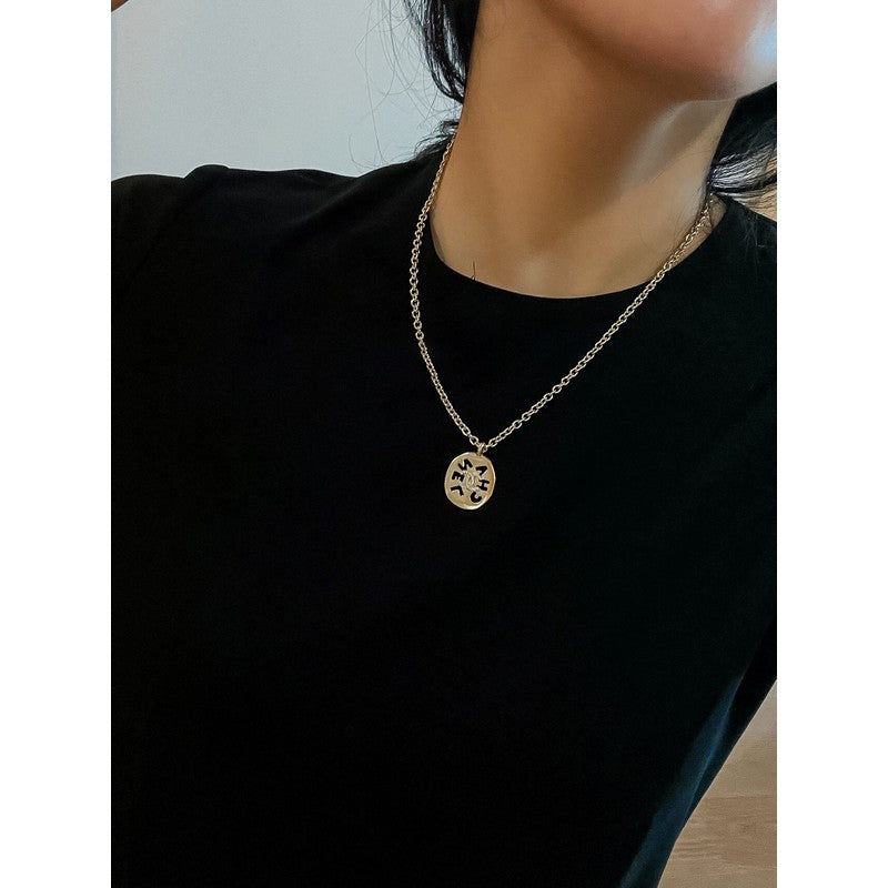 18K Chanel Script Necklace