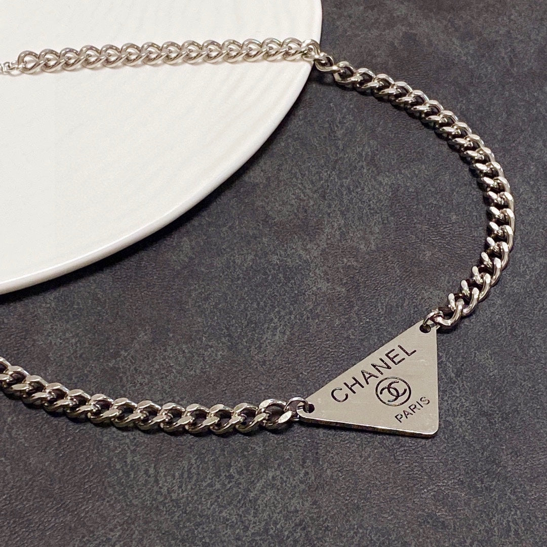 18K Chanel Triangle Necklace