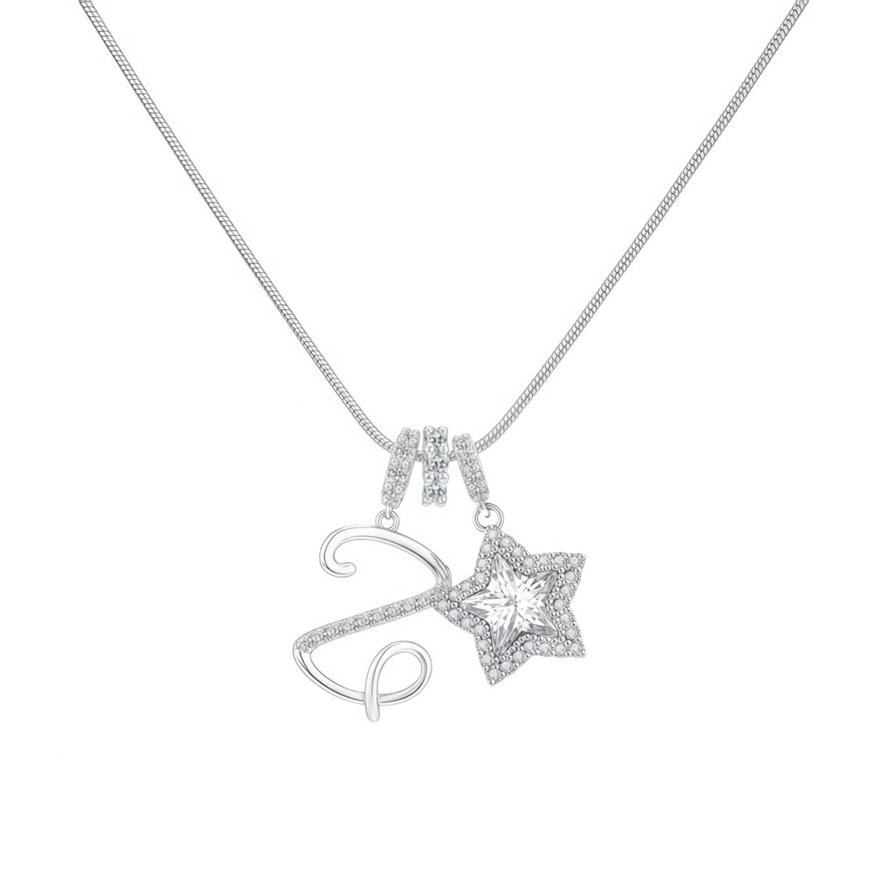 Initial & Star Pendant Necklace ¨C Waterproof & Tarnish-Free