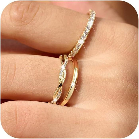 3-Piece Dainty Stackable Rings