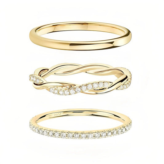 3-Piece Dainty Stackable Rings