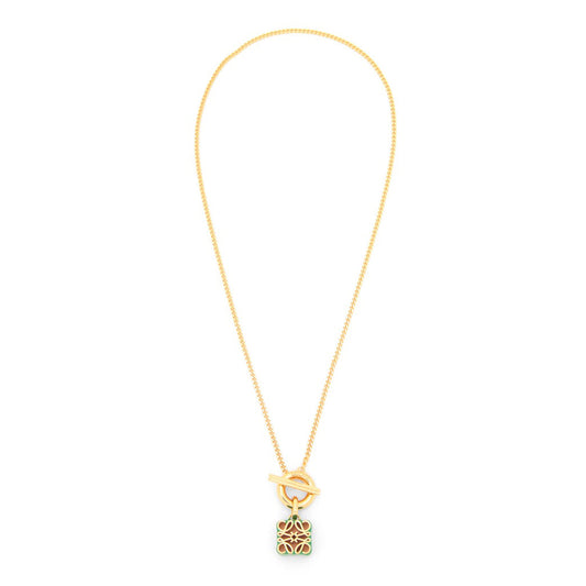18K LOEWE Anagram Pendant Necklace