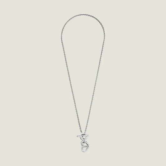 18K Cache-coeur Amulette Pendant Hermes Necklace