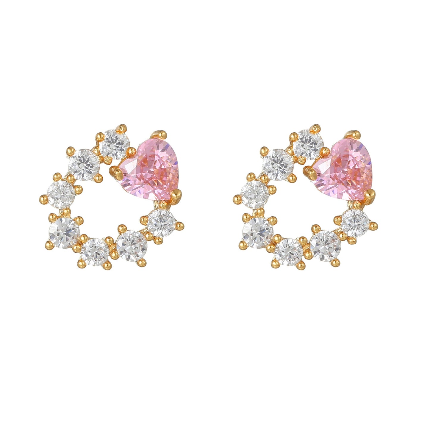Sweet Pink Love Earrings Set