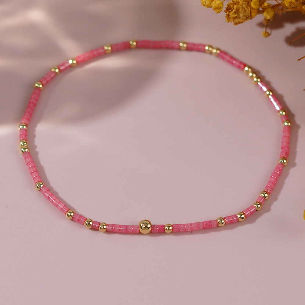 Colorful Beaded Elastic Cord Bracelet Set