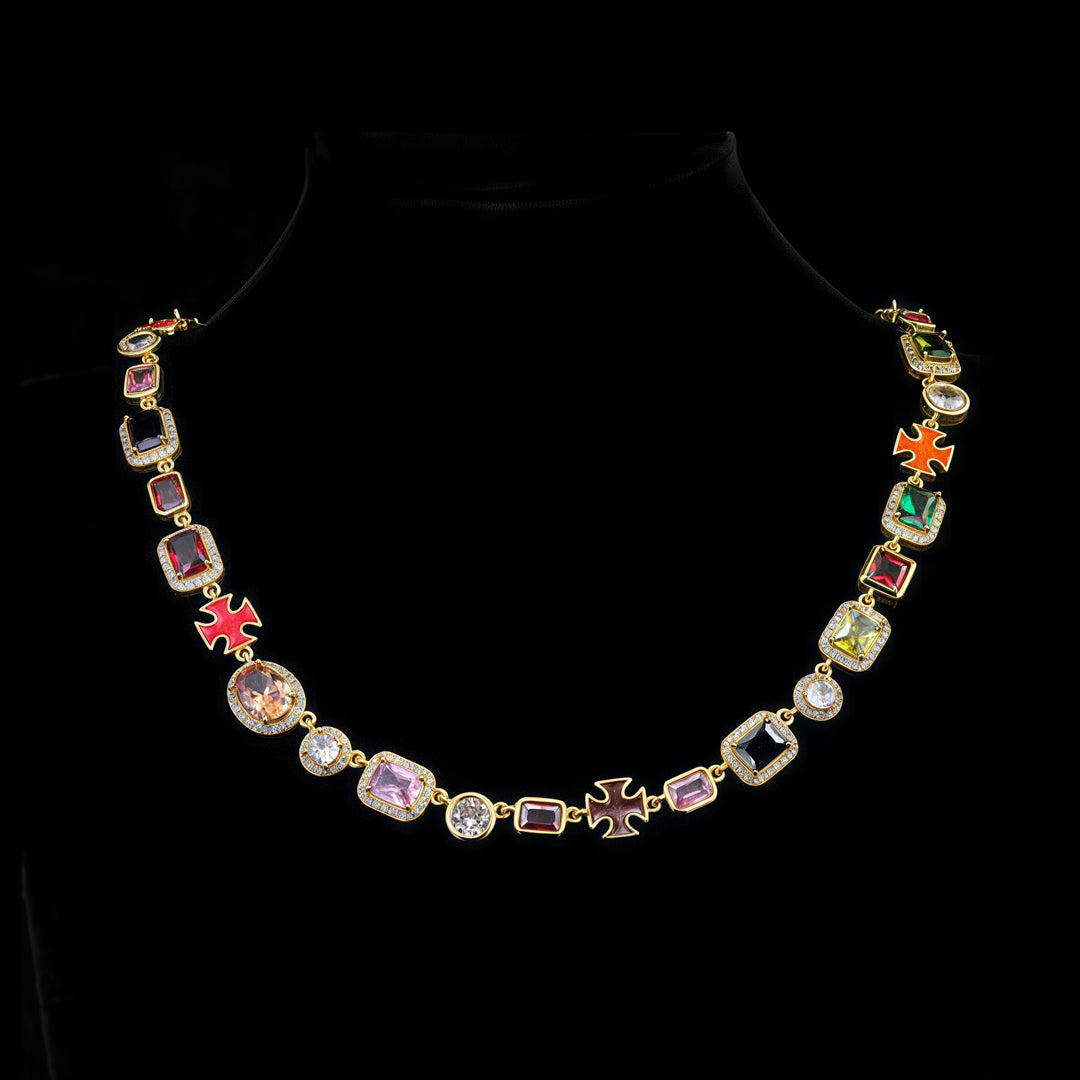 Colorful Crystal Zirconia Necklace