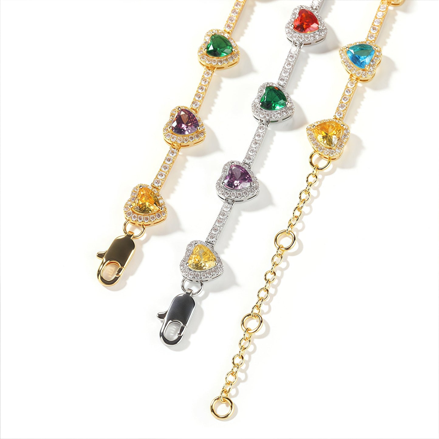 Colorful Heart Crystal Zirconia Necklace