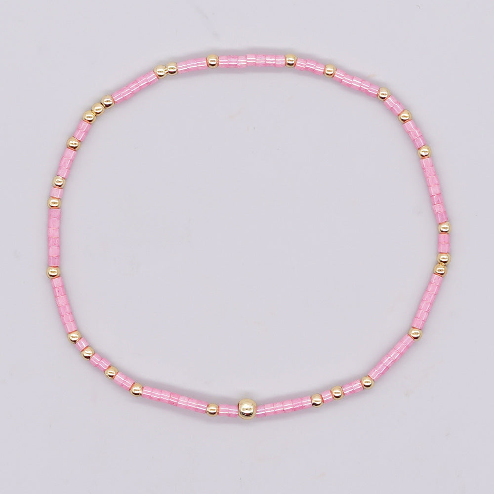 Colorful Beaded Elastic Cord Bracelet Set