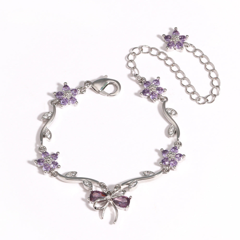 Sweet Crystal Bow Bracelet