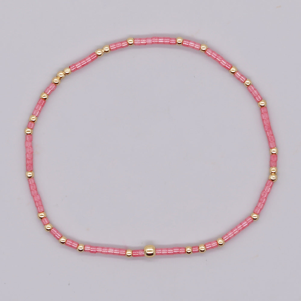 Colorful Beaded Elastic Cord Bracelet Set