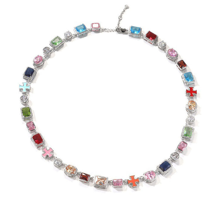 Colorful Crystal Zirconia Necklace