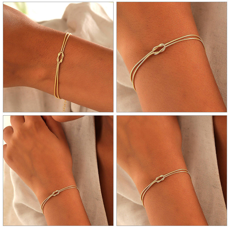 Minimalist Knot Together Bracelet