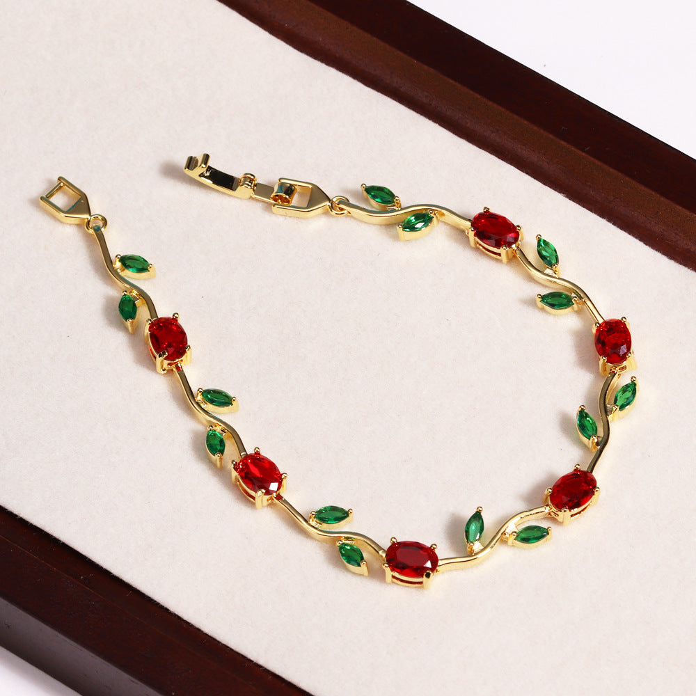 Vintage Jewel-Toned Vine Bracelet